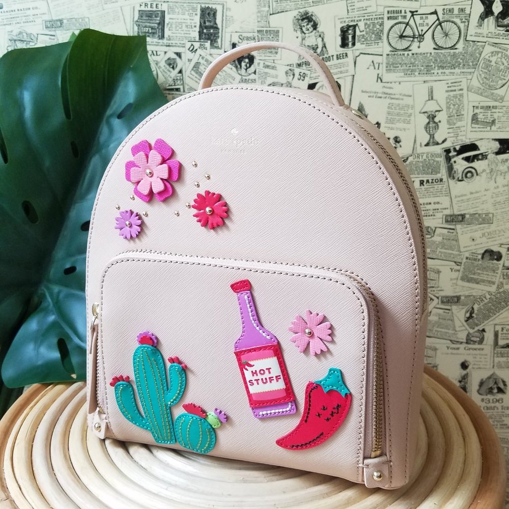 NWT KATE SPADE CACTUS NEW HORIZONS CASHEW BACKPACK - Picture 1 of 6